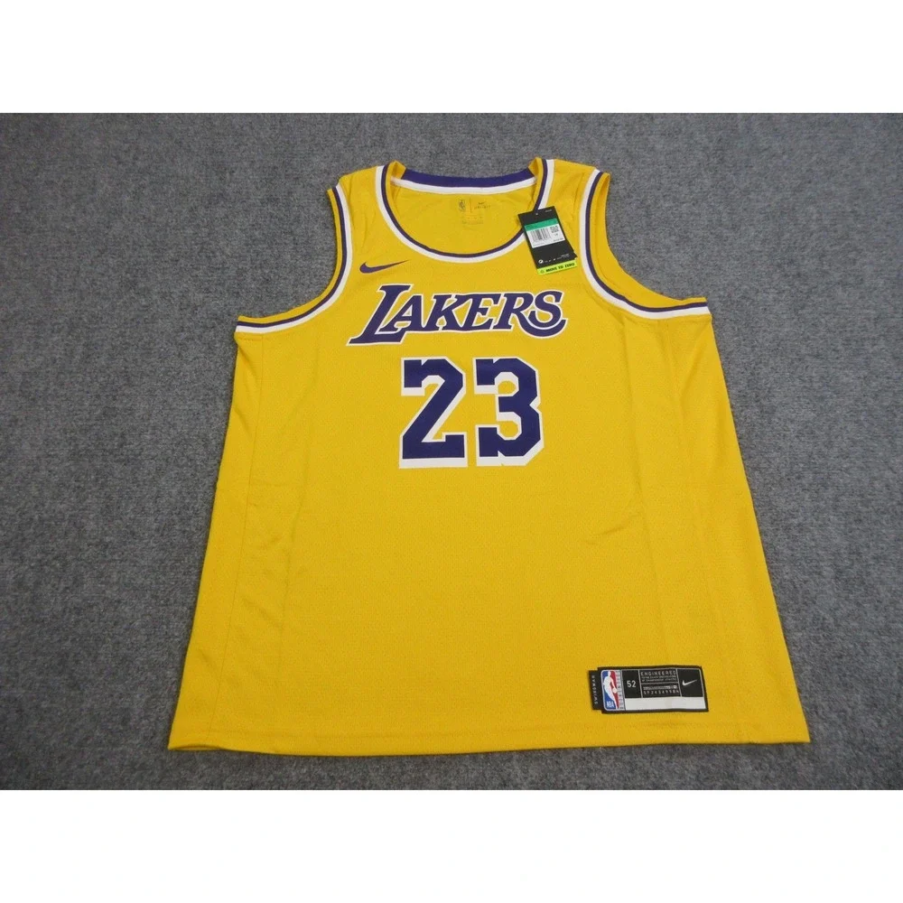 Los Angeles Lakers‎ Jersey Mens XL 52 Yellow NBA Basketball LeBron James Nike